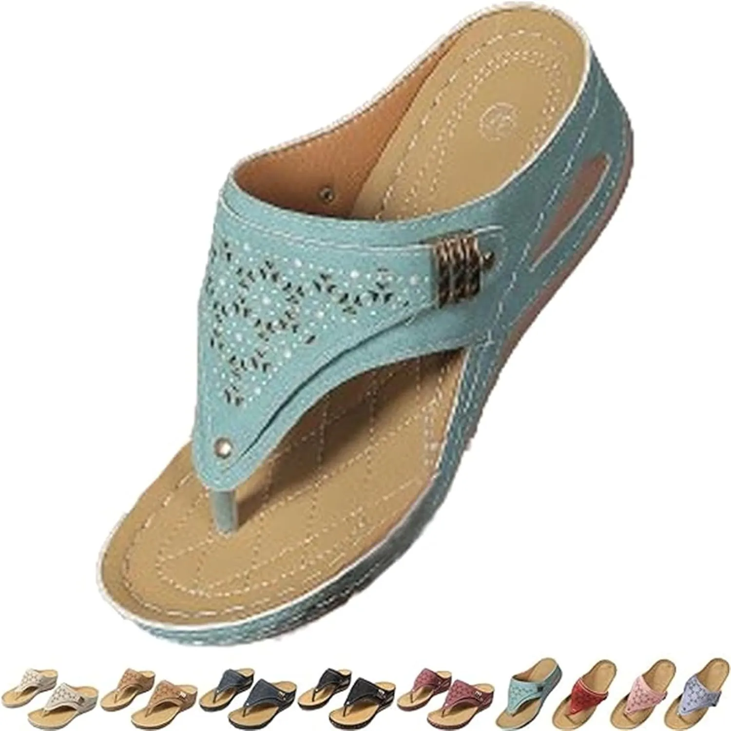 2025 Women'S Summer Sandals:Orthopedic Arch Support Wedge&Platform Heels,Beach/Resort Comfort Dressy/Casual Walkin Shoes