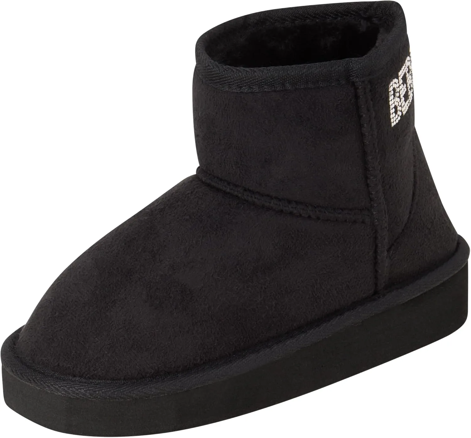 bebe Girls' Winter Boots - Faux Shearling Ankle Booties - Platform Short Boots for Girls - Fuzzy Fashion Boots (11-4)