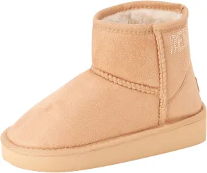 bebe Girls' Winter Boots - Faux Shearling Ankle Booties - Platform Short Boots for Girls - Fuzzy Fashion Boots (11-4)