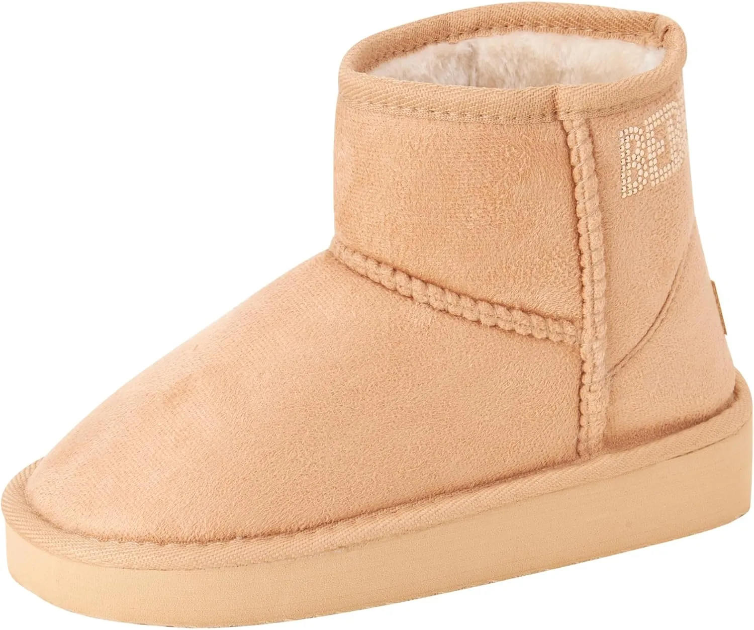 bebe Girls' Winter Boots - Faux Shearling Ankle Booties - Platform Short Boots for Girls - Fuzzy Fashion Boots (11-4)