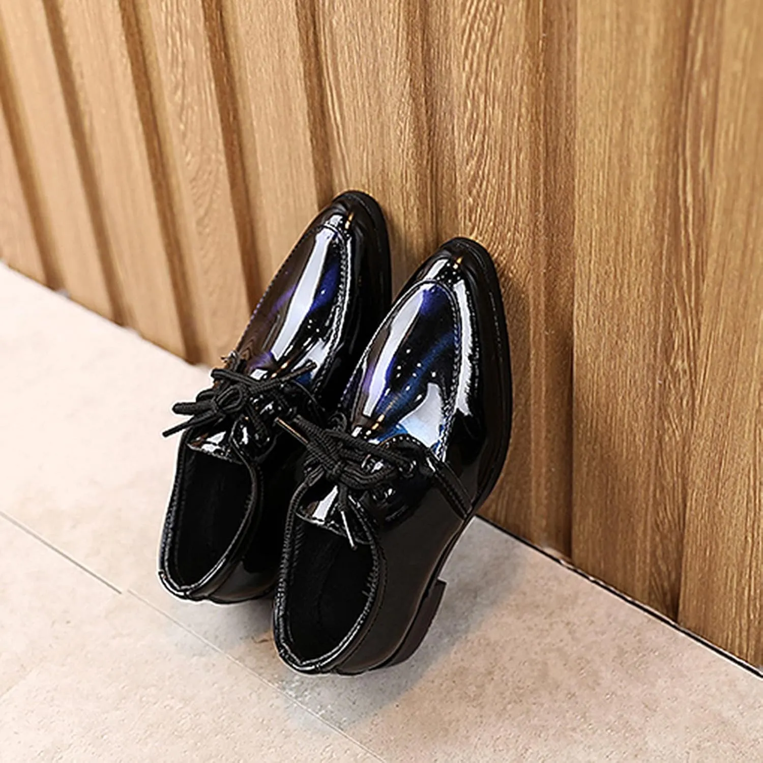 Boys Formal Dress Shoes Lace-up Wedding Footwear School niform Shoes Comfort Loafer Flat xford Dress Shoes