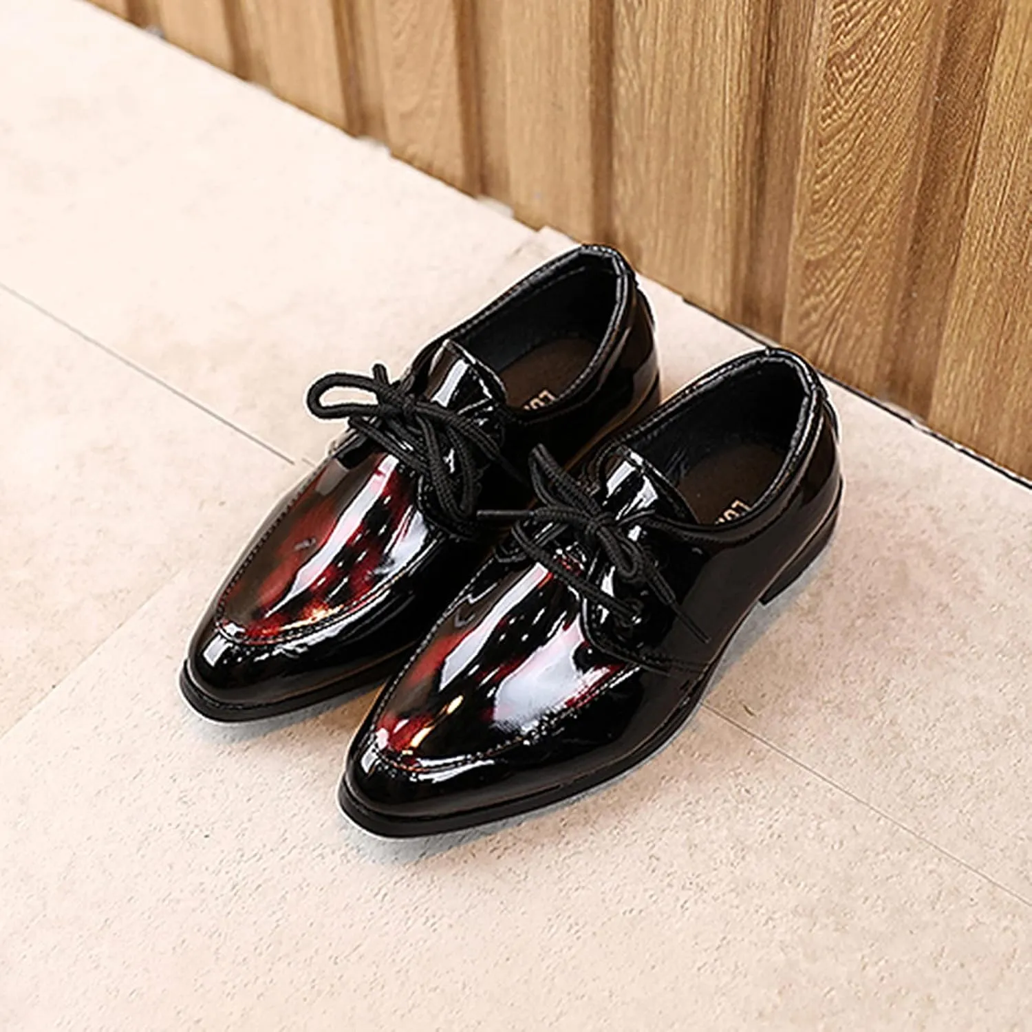 Boys Formal Dress Shoes Lace-up Wedding Footwear School niform Shoes Comfort Loafer Flat xford Dress Shoes