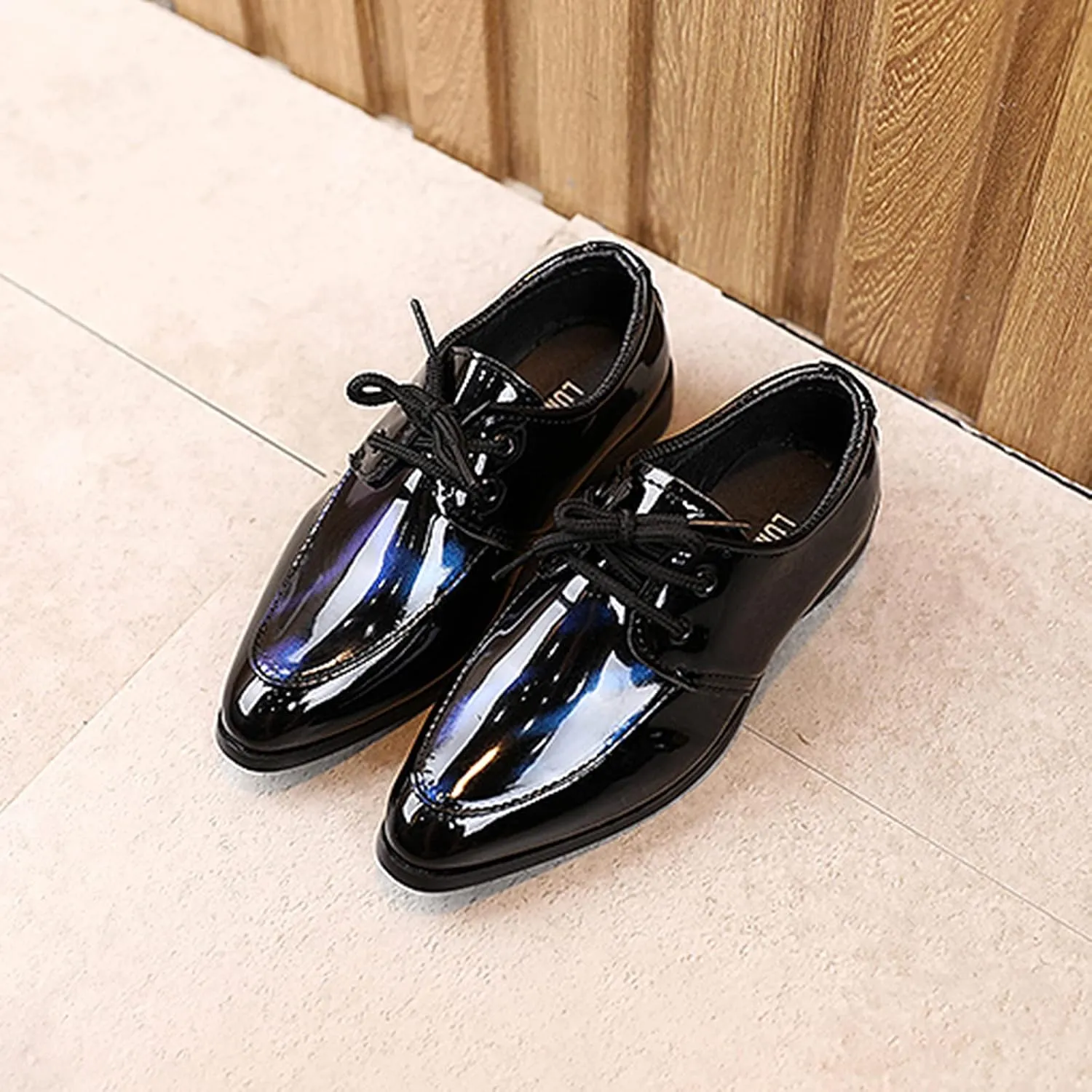 Boys Formal Dress Shoes Lace-up Wedding Footwear School niform Shoes Comfort Loafer Flat xford Dress Shoes