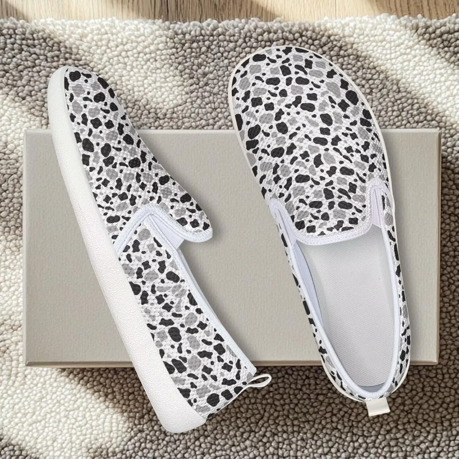 chaqlin Loafers Casual Slip On Round Toe Mesh Flats Shoe Comfort School Casual Dress Shoes Classic Fashion Clipper