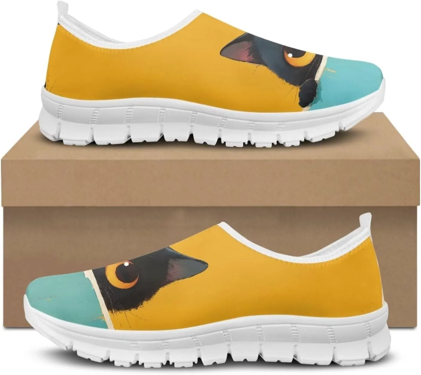 chaqlin Slip On Shoes Animal Print Sneakers Loafers Wide Comfy Low Cut Casual Dress Shoes for Men/Women Causal Workout