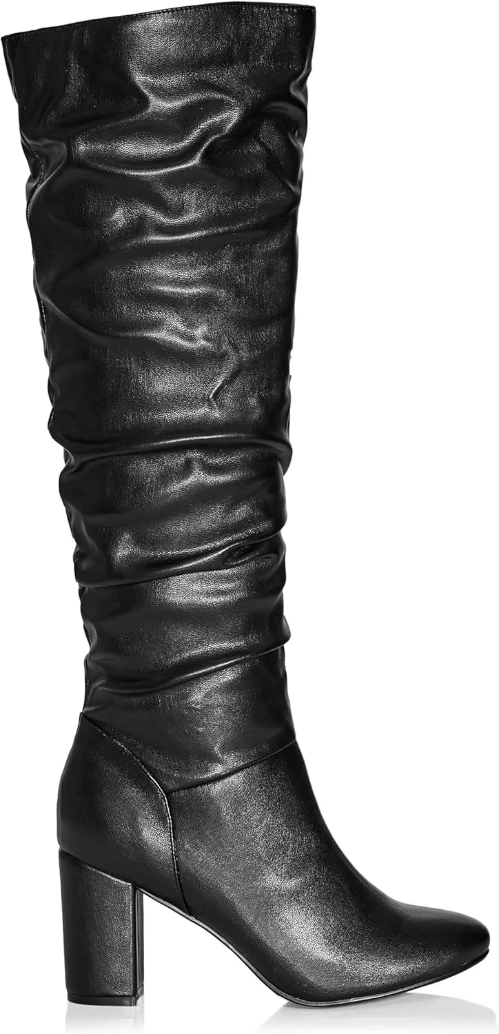 City Chic Women's Boot-Wide Fit Petra Sleek Knee High