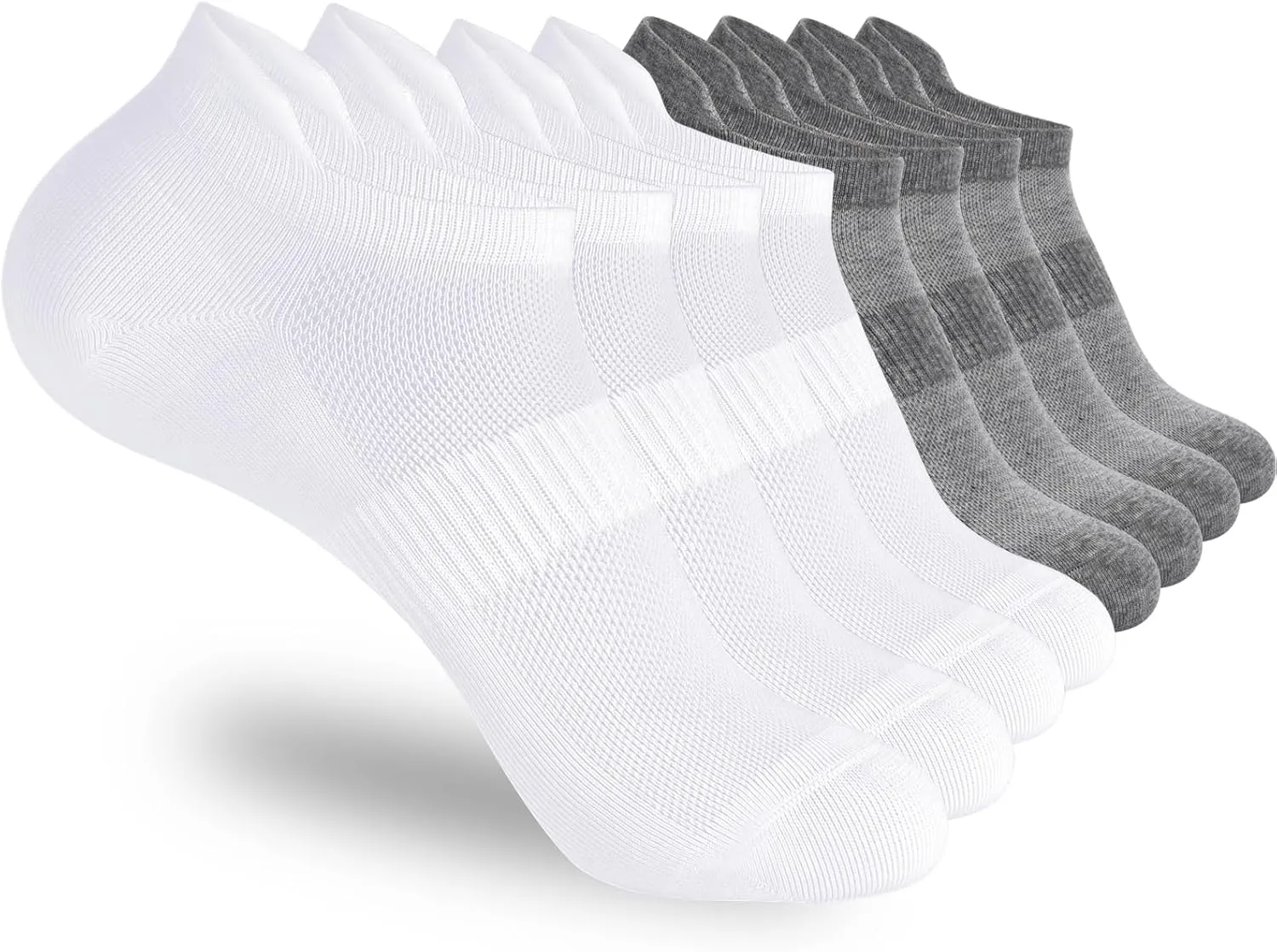 Corlap 8 Pairs Ankle Athletic Running Socks Thin Low Cut Sports Tab Socks for Men and Women