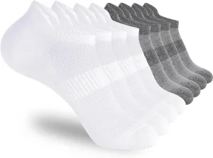 Corlap 8 Pairs Ankle Athletic Running Socks Thin Low Cut Sports Tab Socks for Men and Women