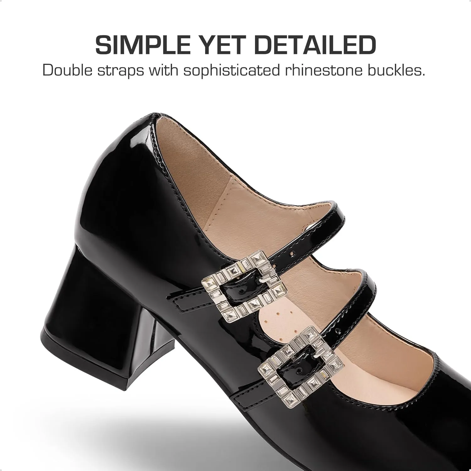 DREAM PAIRS Girls Dress Shoes Mary Jane Double Straps High Heel Easter Wedding Party Church Princess Communion Pumps for Little/Big Kids