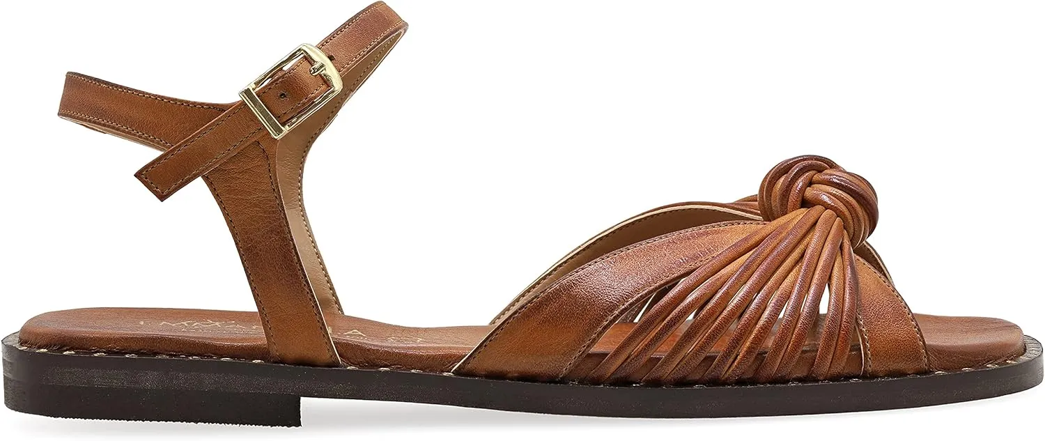 Emmanuela Comfortable Leather Flat Sandals, Quality Greek Style Ankle Strap Dressy Sandals, Gladiator Open Toe Strappy Sandals, Boho Chic Wedding