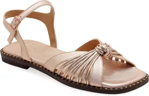 Emmanuela Comfortable Leather Flat Sandals, Quality Greek Style Ankle Strap Dressy Sandals, Gladiator Open Toe Strappy Sandals, Boho Chic Wedding
