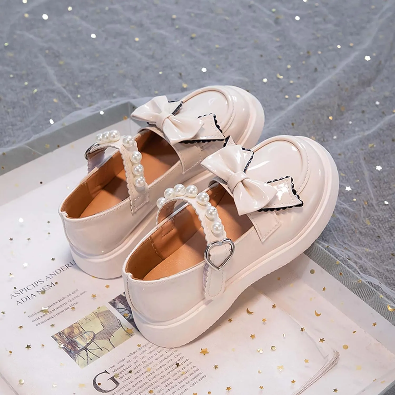 Girls Formal Shoes Ballet Princess Flat Shoes for Party Wedding School,Toddler/Toddler/Big Kids