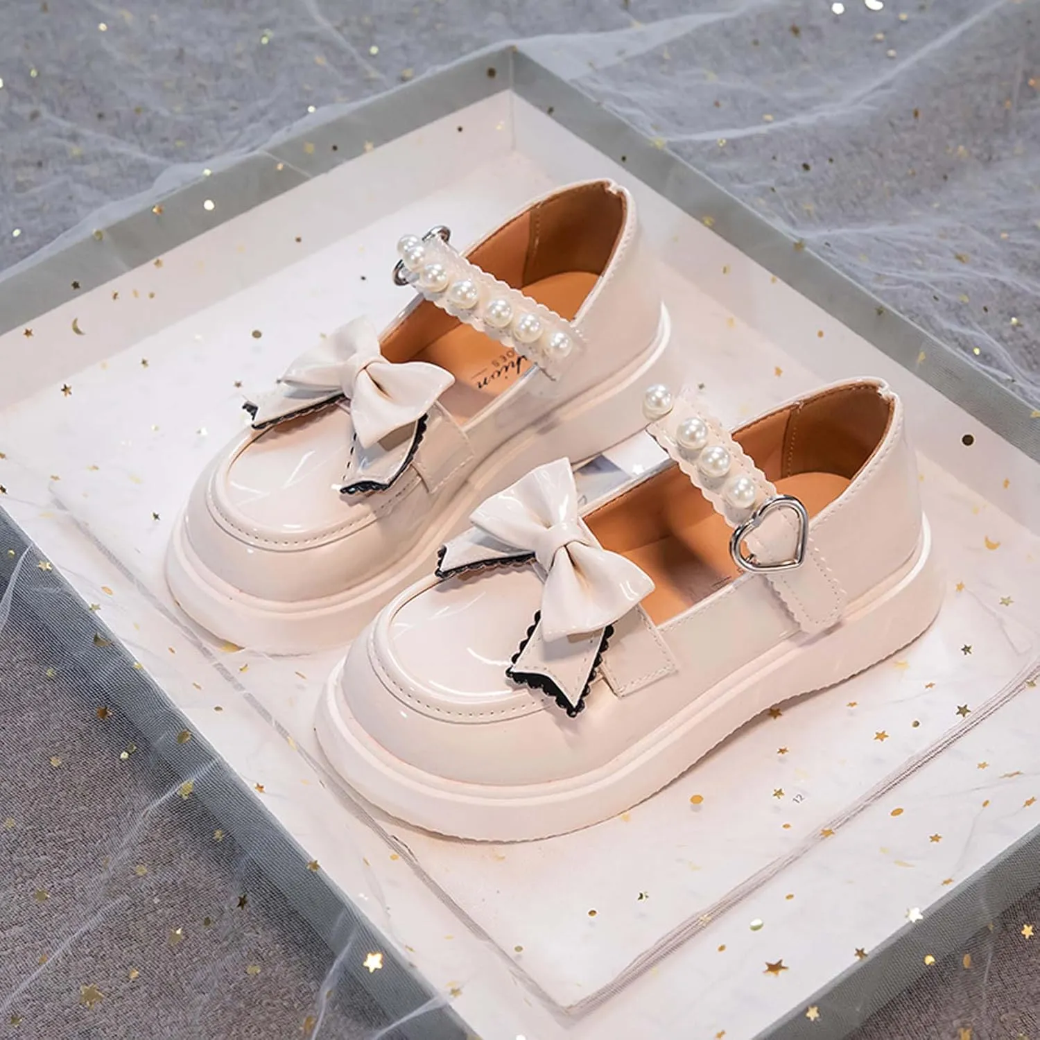 Girls Formal Shoes Ballet Princess Flat Shoes for Party Wedding School,Toddler/Toddler/Big Kids