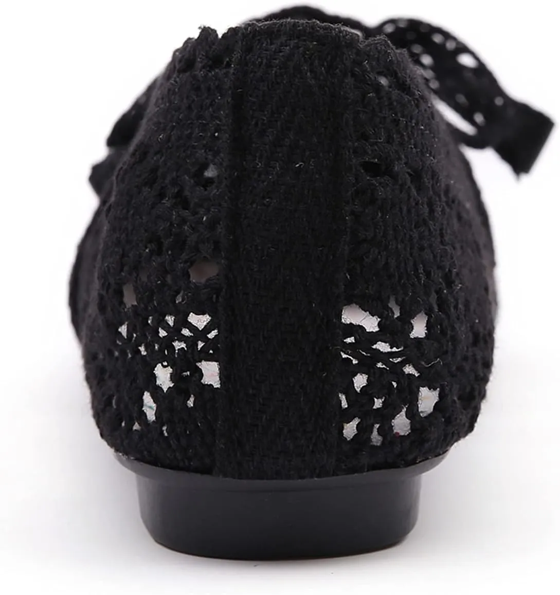 Hee grand Women's Slip On Ballet Flats Sweet Bow-Knot Lace Flat Shoes Soft Comfort Walking Shoes