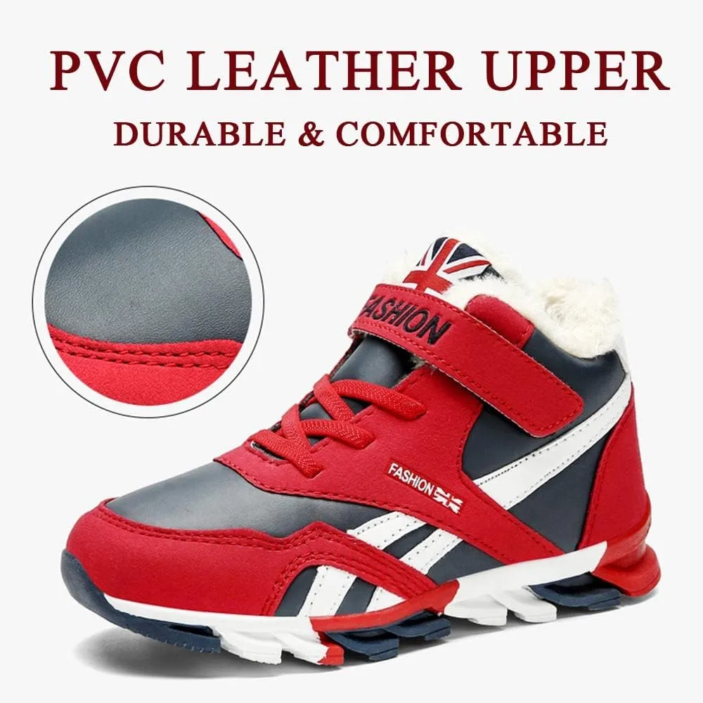 HESBITEUL Kids Snow Boots Boys Girls Winter Warm Waterproof Outdoor Slip Resistant Cold Weather Unisex ShoesCold Weather Warm Sneaker