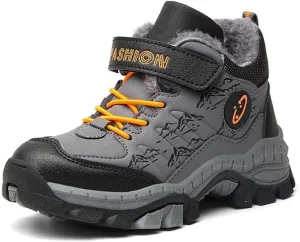 HESBITEUL Kids Snow Boots Boys Girls Winter Warm Waterproof Outdoor Slip Resistant Cold Weather Unisex ShoesCold Weather Warm Sneaker