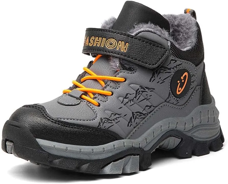 HESBITEUL Kids Snow Boots Boys Girls Winter Warm Waterproof Outdoor Slip Resistant Cold Weather Unisex ShoesCold Weather Warm Sneaker