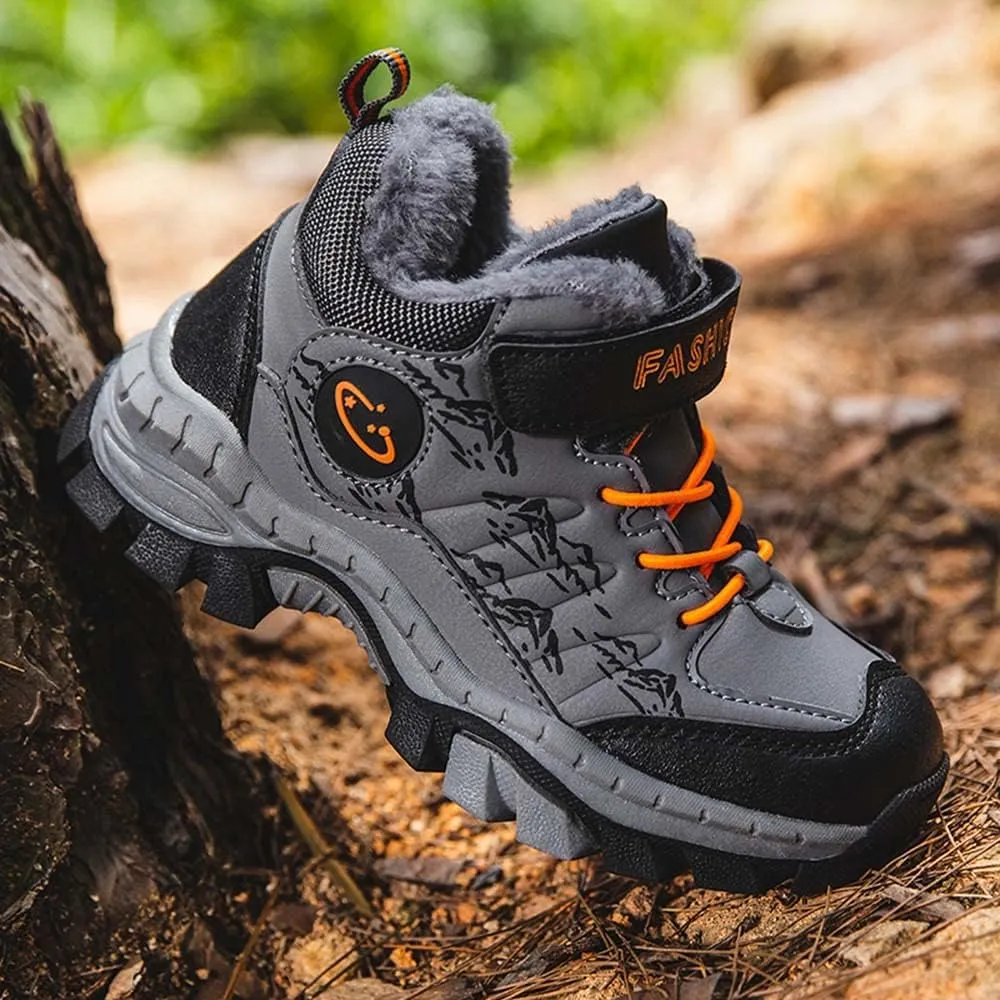 HESBITEUL Kids Snow Boots Boys Girls Winter Warm Waterproof Outdoor Slip Resistant Cold Weather Unisex ShoesCold Weather Warm Sneaker