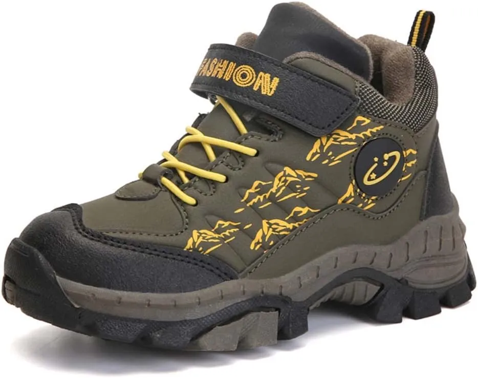 HESBITEUL Kids Snow Boots Boys Girls Winter Warm Waterproof Outdoor Slip Resistant Cold Weather Unisex ShoesCold Weather Warm Sneaker