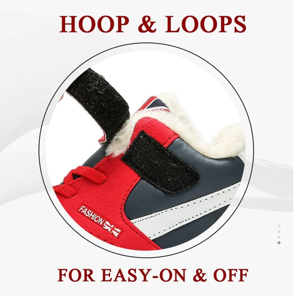 HESBITEUL Kids Snow Boots Boys Girls Winter Warm Waterproof Outdoor Slip Resistant Cold Weather Unisex ShoesCold Weather Warm Sneaker
