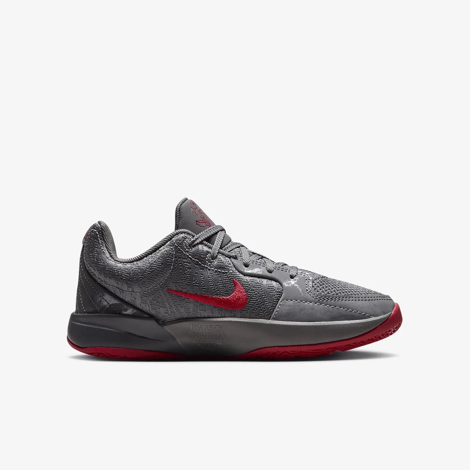Ja 2 Big Kids' Basketball Shoes (FZ7304-001, Grey/Anthracite/Gym Red)