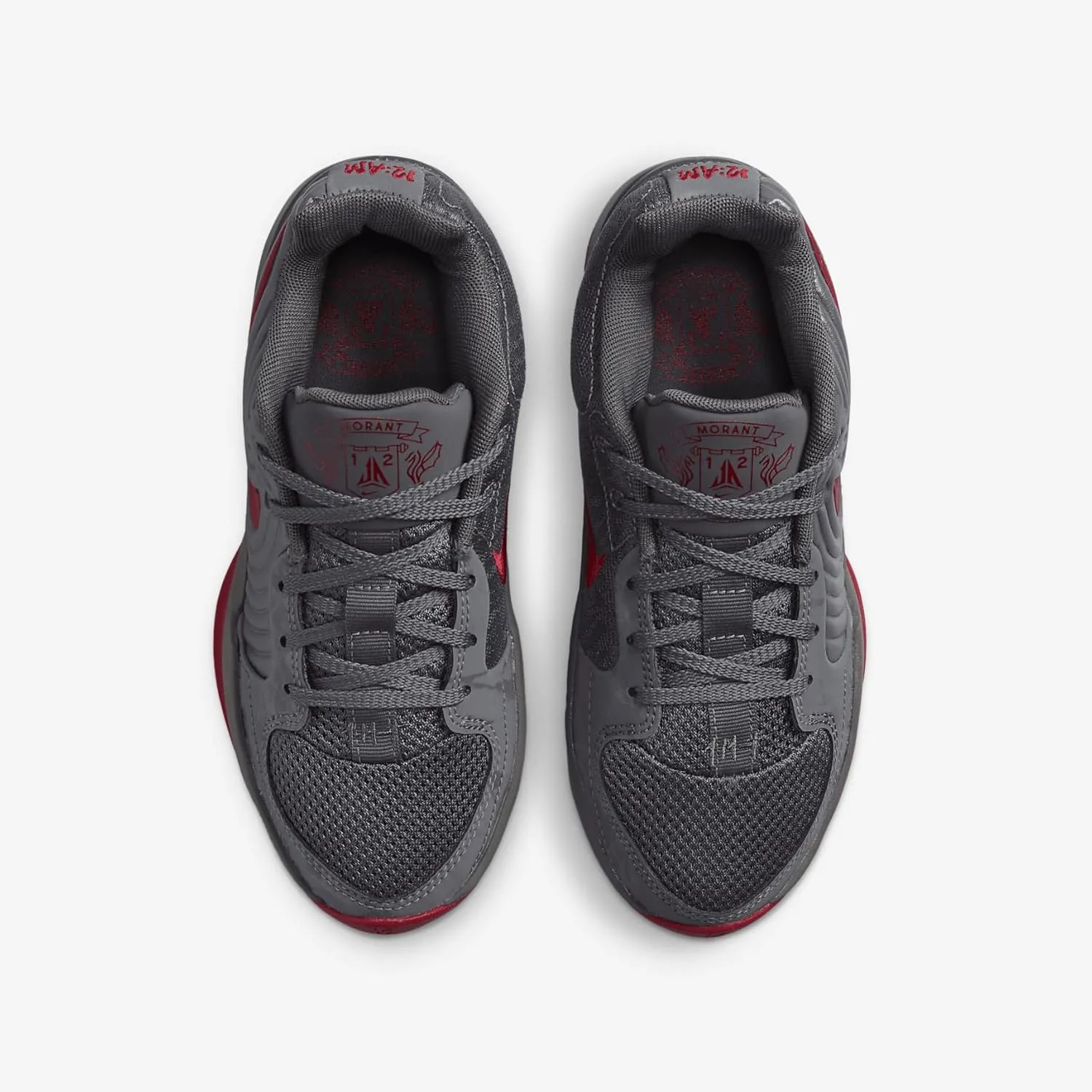 Ja 2 Big Kids' Basketball Shoes (FZ7304-001, Grey/Anthracite/Gym Red)