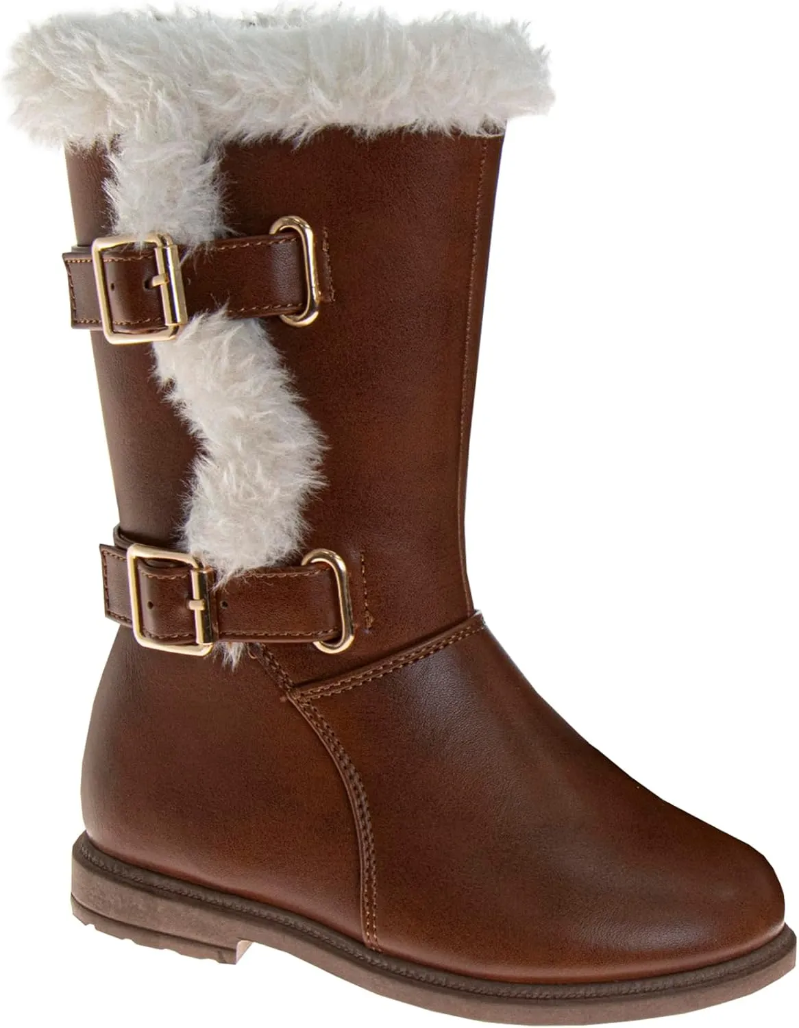 Josmo Kids Fashion Boots Girls - Comfort Strap Design Cozy Faux Fur Lining