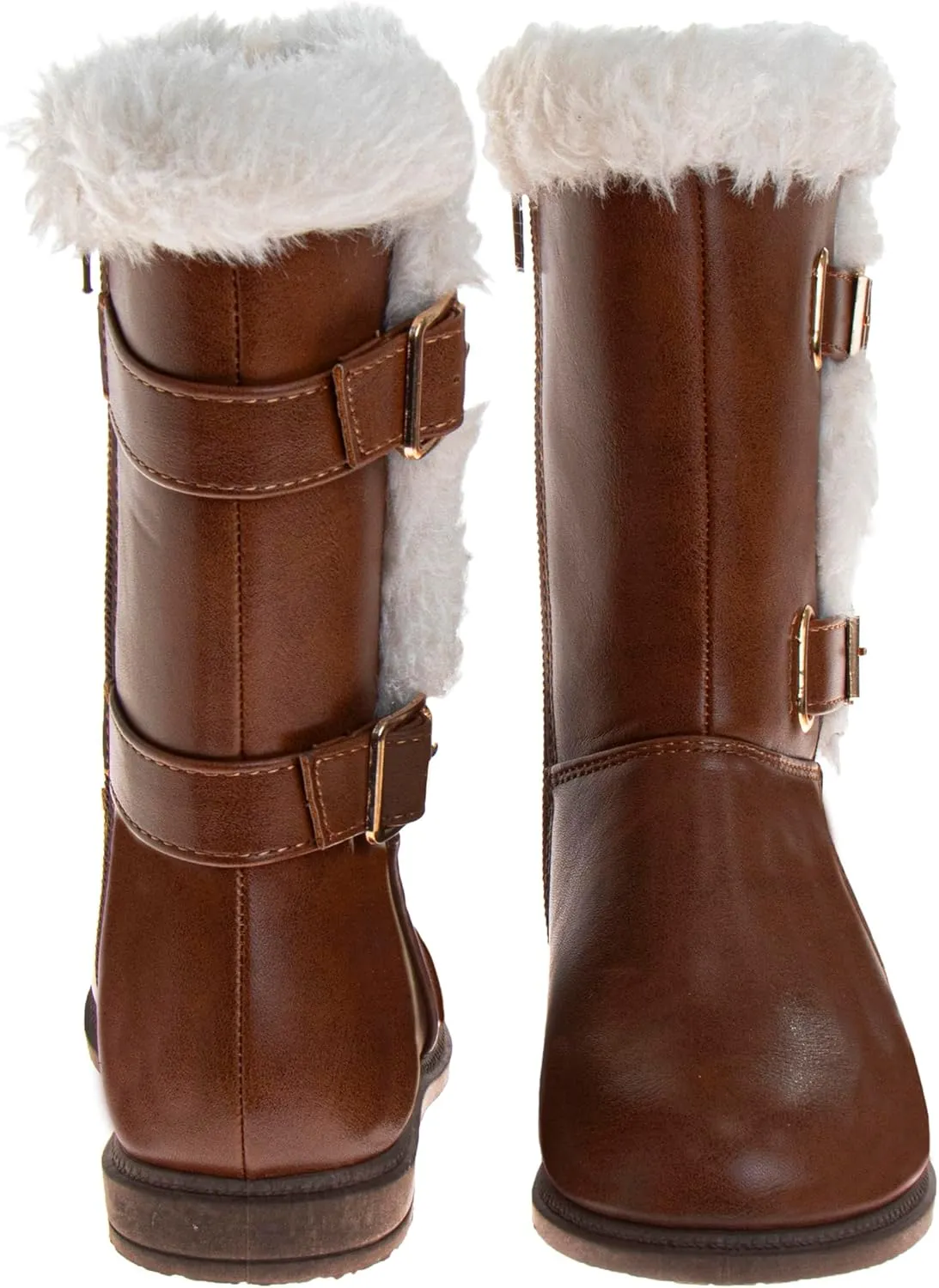 Josmo Kids Fashion Boots Girls - Comfort Strap Design Cozy Faux Fur Lining