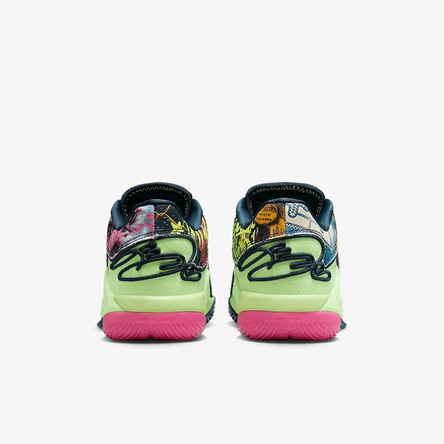 Lebron XXII Big Kids' Basketball Shoes (IB9255-400, Blustery/Ghost Green/Diffused Blue/Fireberry)