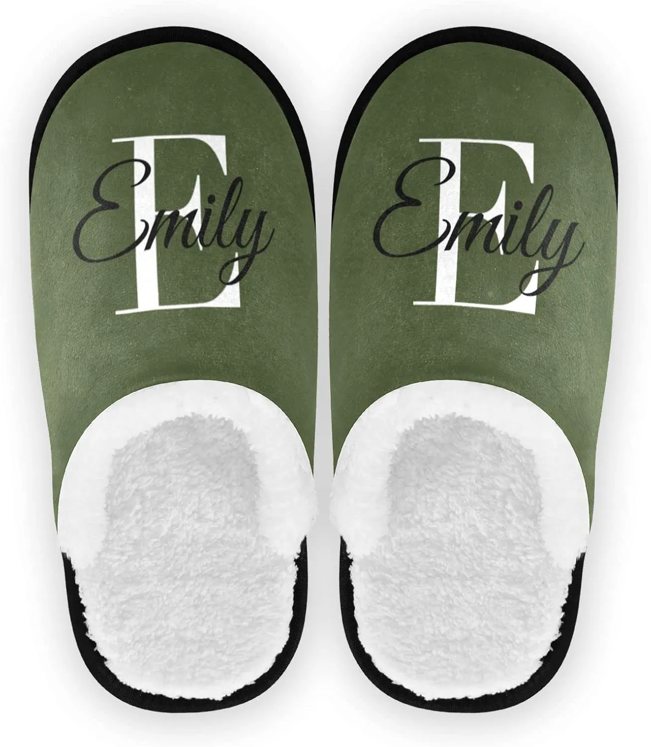 Light Blue Personalized Slippers for Women Men Custom Slippers House Shoes Travel Slippers with Anti Slip Sole Soft Lining for Hotel Indoor Outdoor