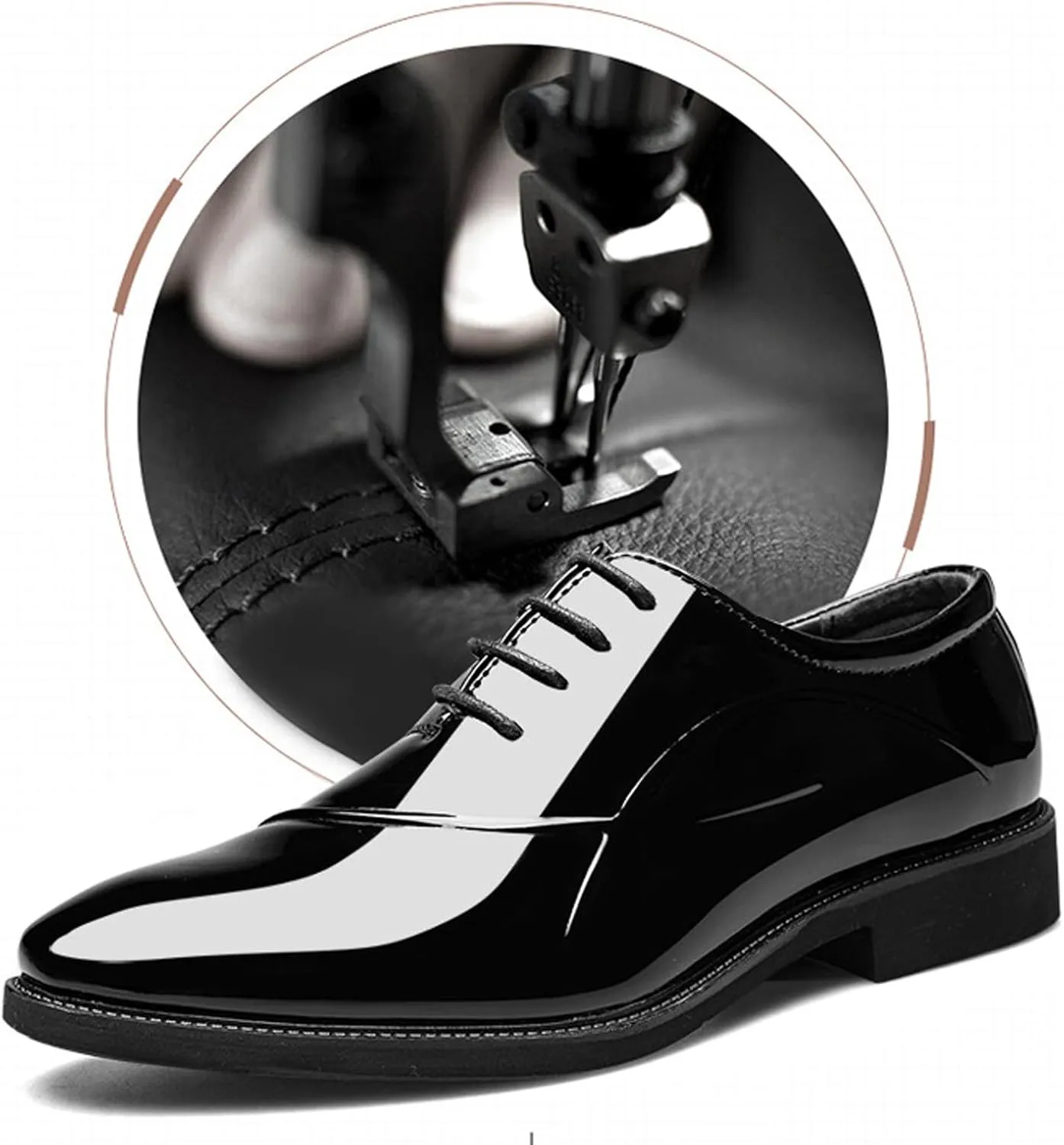 Mens Black Dress Shoes Fashion Lace up Work Office Business Shoe Formal Wedding Prom Footwears Oxford Tie Dressy Outfits