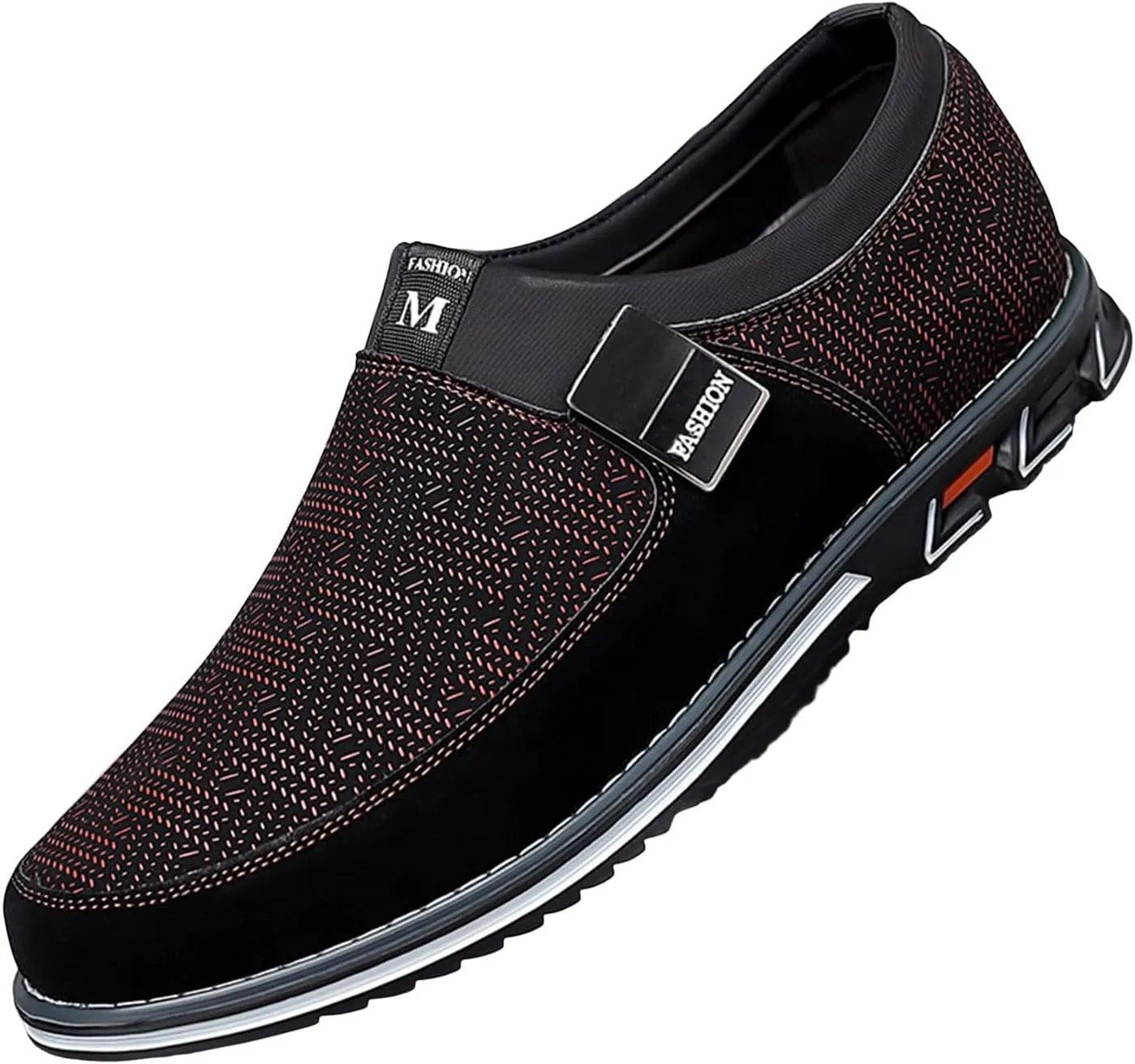 Mens Casual Formal Shoes Comfortable Non Slip Flat Walking Leather Shoes Slip on Business Formal Shoe Fashionable Dress Footwear Man Durable Work Office Shoe for Man Modern Suit Sneaker
