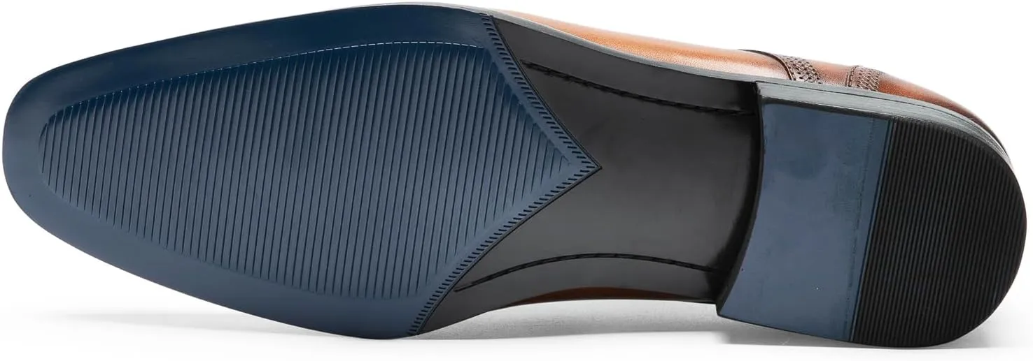 Mens Dress Shoes - Genuine Leather Cap Toe Derby | Formal Business Shoes