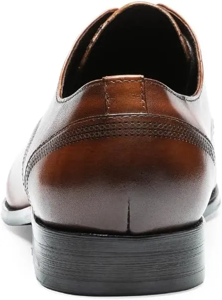 Mens Dress Shoes - Genuine Leather Cap Toe Derby | Formal Business Shoes