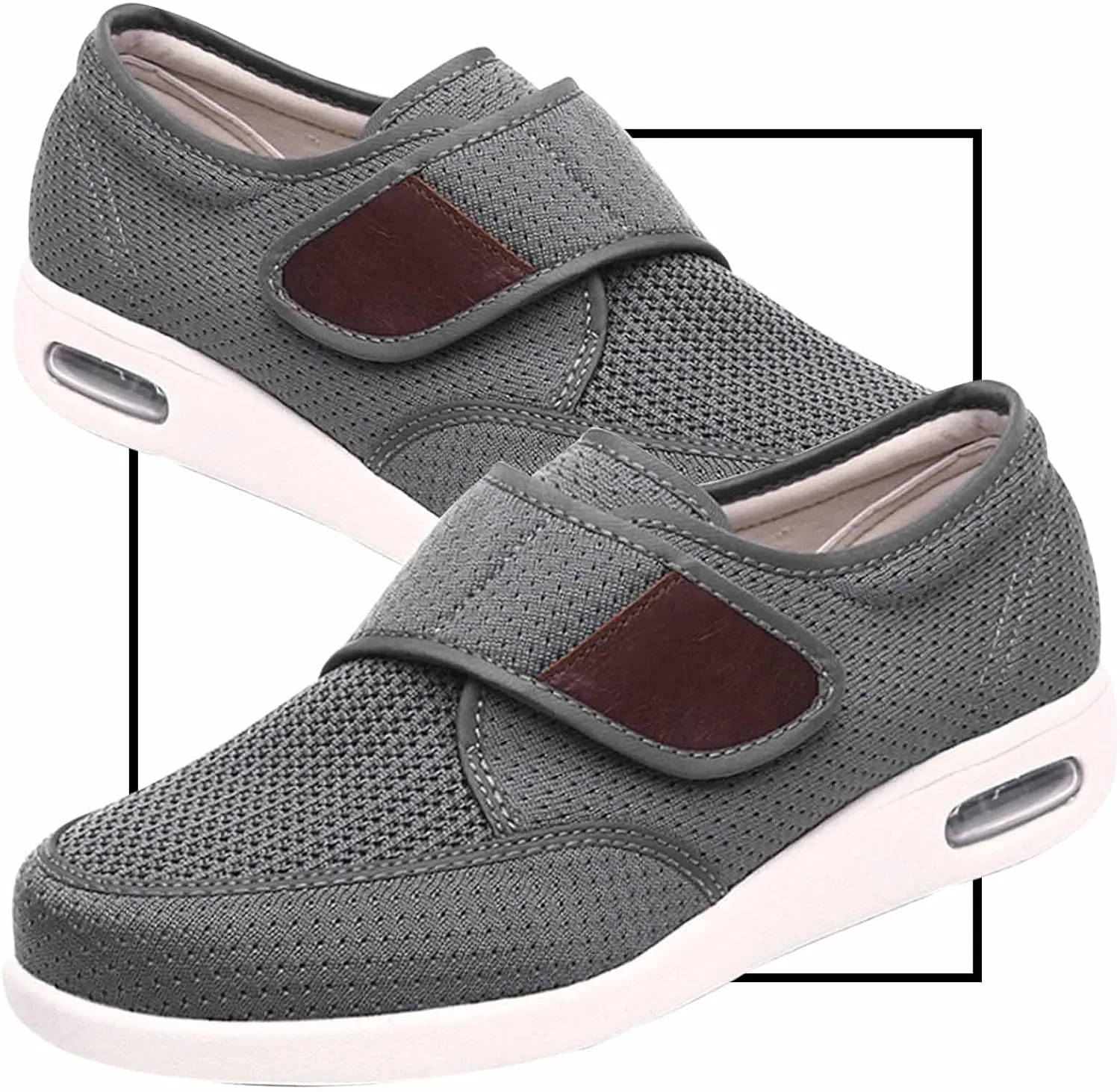 Men's Extra Wide Fit Slip-On Trainers | Breathable Lightweight Casual Walking Shoes for Comfort and Style