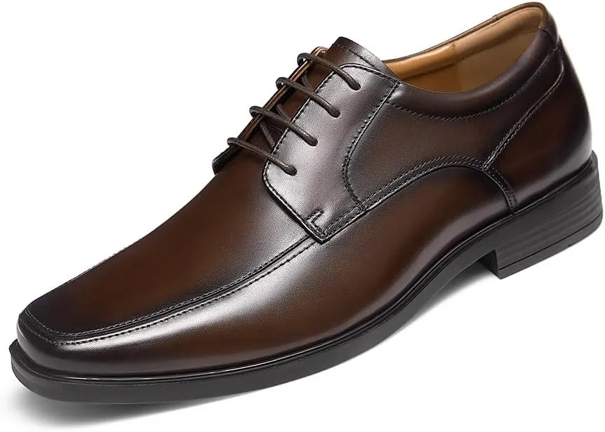 Mens Leather Formal Oxford Lace up Dress Shoes