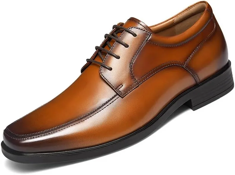 Mens Leather Formal Oxford Lace up Dress Shoes