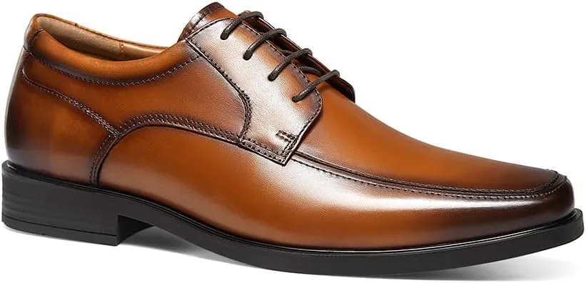 Mens Leather Formal Oxford Lace up Dress Shoes