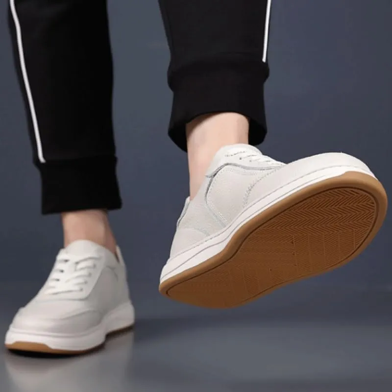 Men's Leather Oxfords Fashion Pointed Toe Low Block Heel Business Work Office Formal Shoes for Business Formal Daily Walking