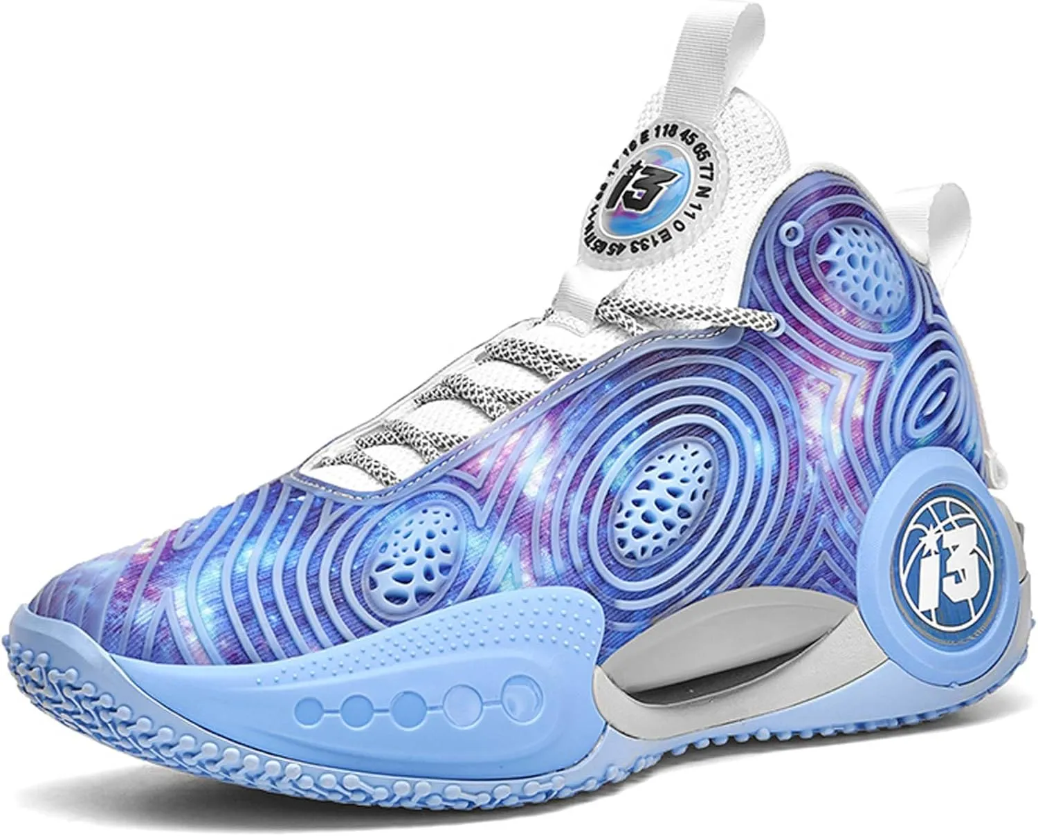 Mens Night Glow Basketball Shoes Classic Lace up High Top Casual Sports Shoes High Elastic Running Shoes Comfortable and Durable Competition Training Shoes Wide Edition Breathable Baseball Shoes
