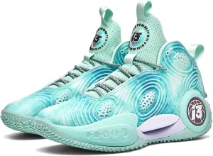 Mens Night Glow Basketball Shoes Classic Lace up High Top Casual Sports Shoes High Elastic Running Shoes Comfortable and Durable Competition Training Shoes Wide Edition Breathable Baseball Shoes