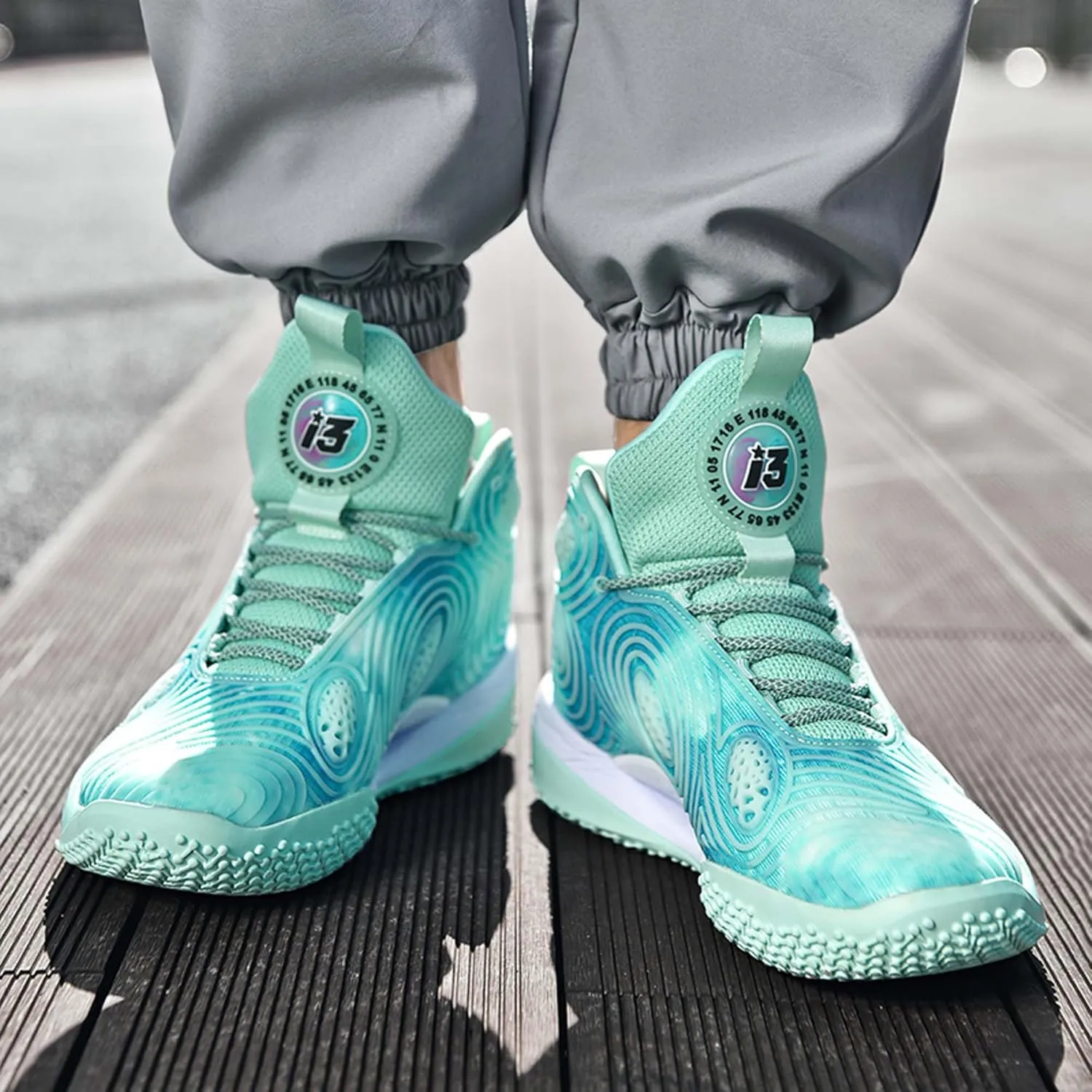 Mens Night Glow Basketball Shoes Classic Lace up High Top Casual Sports Shoes High Elastic Running Shoes Comfortable and Durable Competition Training Shoes Wide Edition Breathable Baseball Shoes