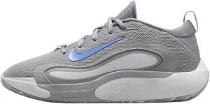 Nike IsoFly Big Kids' Basketball Shoes (FN4384-002, Cement Grey/Light Smoke Grey/Pure Platinum/Royal Pulse) Size 7