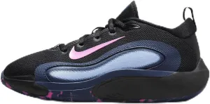 Nike IsoFly Big Kids' Basketball Shoes (FN4384-003, Black/Midnight Navy/Aluminum/Playful Pink) Size 3