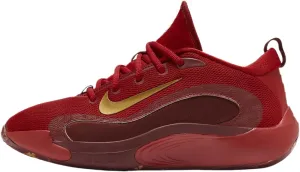 Nike IsoFly Big Kids' Basketball Shoes (FZ7298-600, Gym Red/Team Red/Dark Team Red/Metallic Gold) Size 3