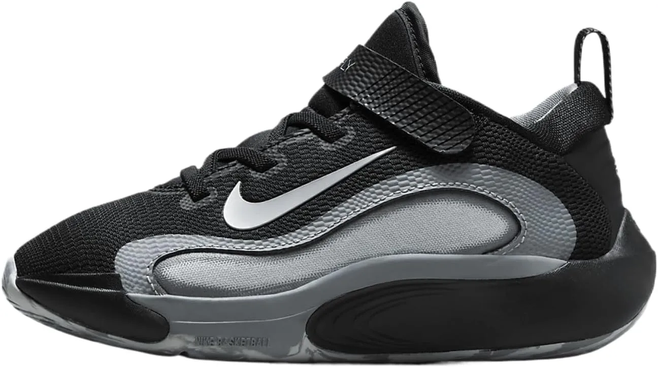 Nike IsoFly Little Kids' Basketball Shoes (FQ7670-001, Black/Cool Grey/White/Wolf Grey) Size 12