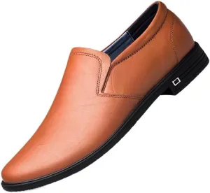 Party Shoes Man Oxford Shoes for Men Slip-On Breathable Leather Trendy British Style Genuine Leather Male Low-Cut Leisure Footwear