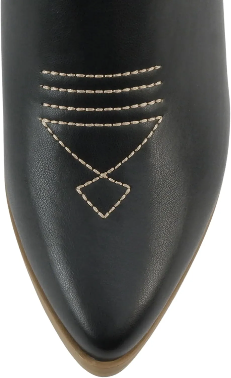 Soda BLAZING ~ Women Western Bootie Pointe Toe with Low Heel (Wide Fit Available)