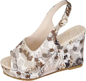 SuanlaTDS Women's Wedge Sandals Platform Adjustable Ankle Strap Peep Toe Pumps 2025 Casual Dressy Summer Shoes Elegant Slingback Open-toe Comfortable Chunky High Heels Sexy Sandal