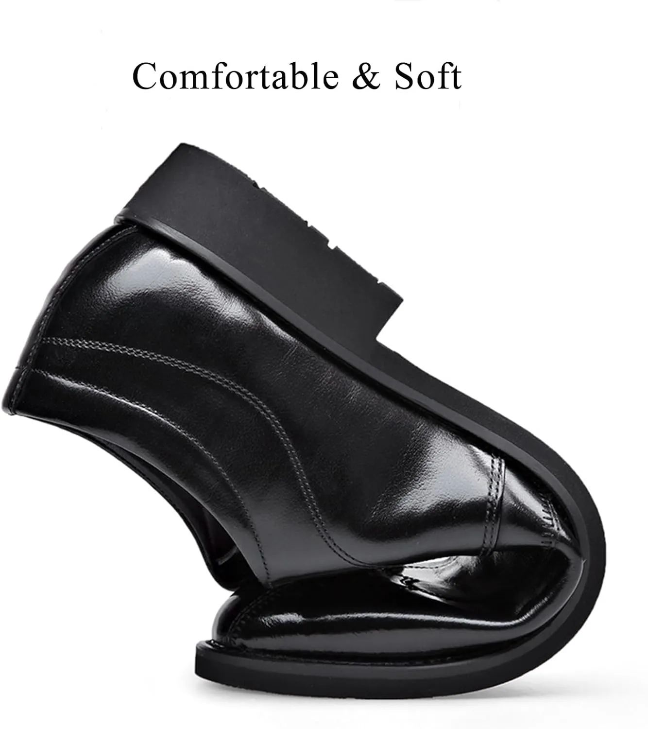 UOQAPRE Men's Oxfords Formal Dress Shoes Classic Oxford Dress Shoes Formal Business Full Leather Shoes for Men